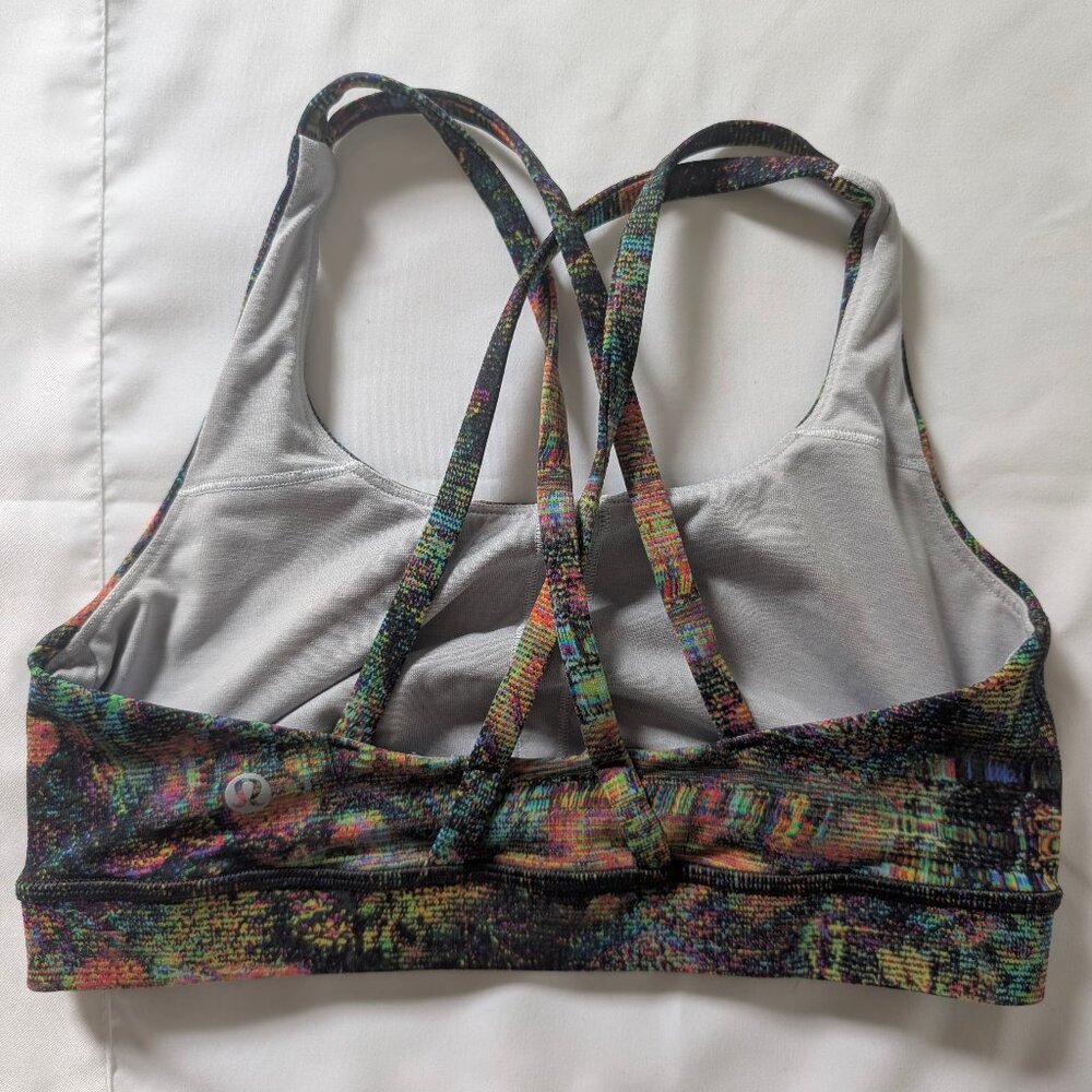 EUC Lululemon Energy Bra Glitch Tapestry Starlight Multi Women's 6 Small sports - Picture 5 of 9
